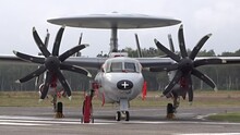 Radar Reconnaissance Surveillance Awacs Aircraft Airplane Plane Stored Parked At Air Base