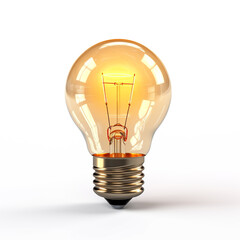 Photo of Glowing yellow light bulb,
