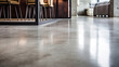 Industrial Chic: Close-up of polished concrete flooring, highlighting its modern and industrial aesthetic, with subtle variations in color and texture.