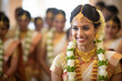 Indian bride with bridesmaids, South Indian wedding