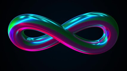 3d infinity sign. Computer generated render