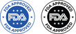 FDA approved logo template illustration
