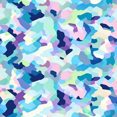 Seamless Abstract Camouflage Dirty Fabric Rainbow Pattern Background