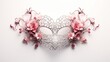 Masquerade Elegance: Lacey Masks & Flower Eyes - Celebrating Valentine's Day in Traditional Festival Fashion