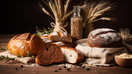 Canvas Print - assortment of bread