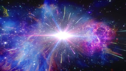 Wall Mural - Space Warp, Stars and Galaxy Animation 4K