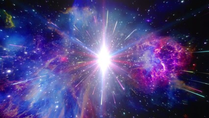 Wall Mural - Space Warp Stars and Galaxy Animation 4K