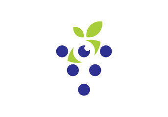 Wall Mural - simple modern eye grape logo design	