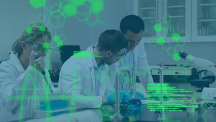 Poster - Animation of scientific data processing over diverse scientists in office