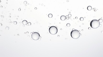 Water drops on white background.