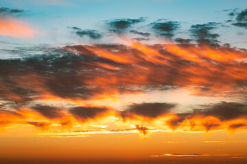 Wall Mural - sunset sky with clouds