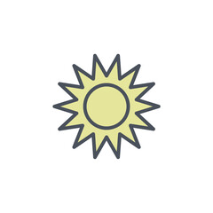 Leinwandbilder - Vector sign of the sunlight symbol isolated on a white background. icon color editable.