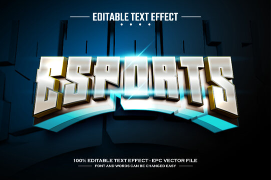 Esports 3D editable text effect template