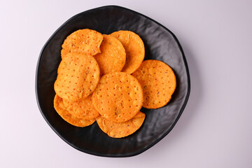 Thattai Nippattu Chekkalu south Indian deep fried snack made with rice flour prepared during Janmashtami or Sri Krishna Jayanthi festival