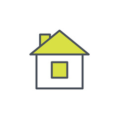 Poster - Vector sign of the home symbol isolated on a white background. icon color editable.