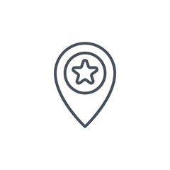 Poster - Vector sign of the pinpoint symbol isolated on a white background. icon color editable.