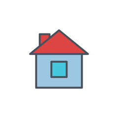 Poster - Vector sign of the home symbol isolated on a white background. icon color editable.