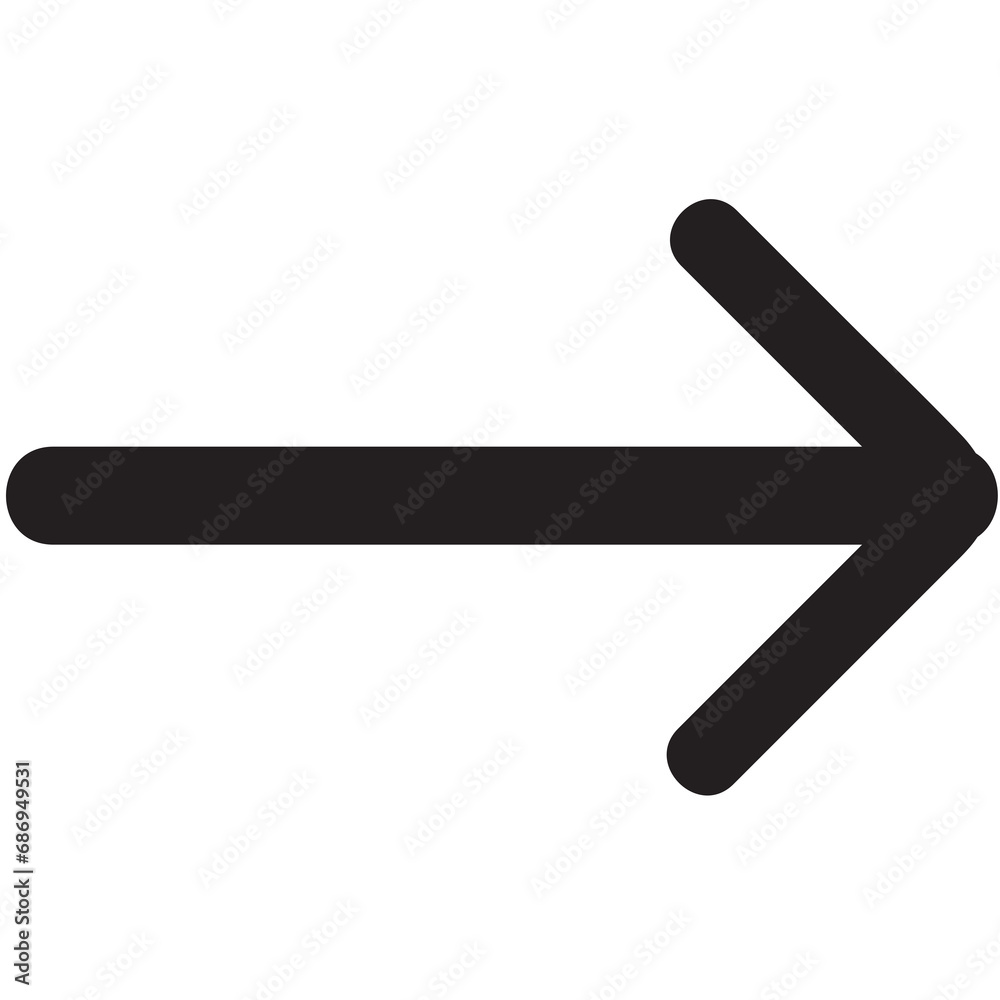 Digital png illustration of black arrow on transparent background Stock ...