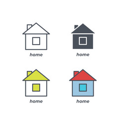 Poster - Vector sign of the home symbol isolated on a white background. icon color editable.