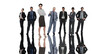 © vectorfusionart - Digital png photo of diverse male and female businessmen standing on transparent background