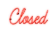 Digital Png Illustration Of Red Closed Text On Transparent Background