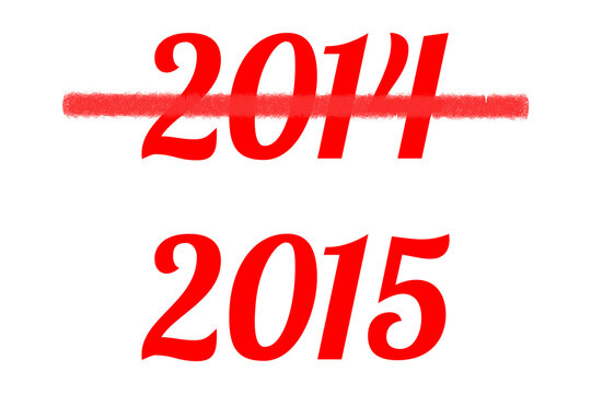 Digital png illustration of red 2015 text on transparent background