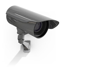 Fototapete - Digital png illustration of security camera on transparent background