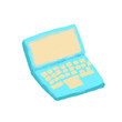 computer notebook in watercolor style. Isolated vector illustration