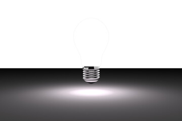 Poster - Digital png illustration of light bulb on transparent background