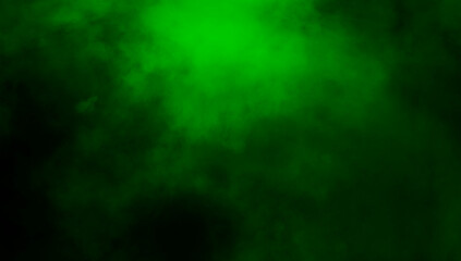 Wall Mural - Abstract green smoke misty fog on isolated black background. Texture overlays. Paranormal mystic smoke, clouds for movie scenes.