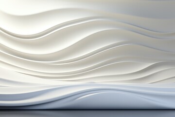 Canvas Print - Captivating Simplicity Realistic White Tile Wallpaper Generative AI