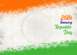 Indian Republic day background, 26 January illustration, Indian flag color background, graphic design element