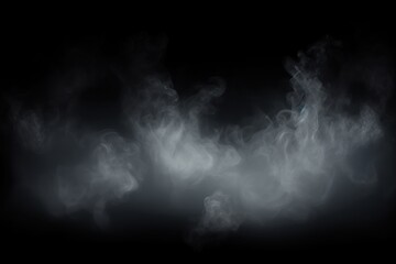 Poster - White fog or smoke on a dark copy space background.