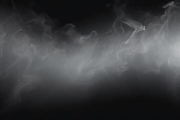 Poster - White fog or smoke on a dark copy space background.