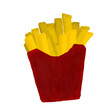 french fries in watercolor style. Isolated vector illustration