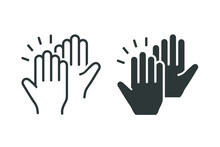 High Five Icon. Illstration Vector