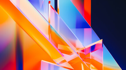 Papier peint prismatique coloré