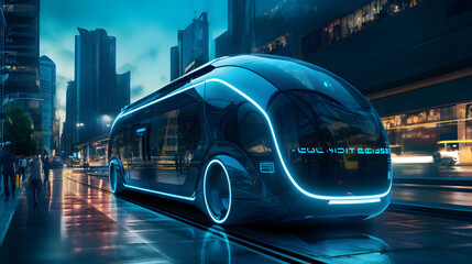 Transportation and technology concept. ITS (Intelligent Transport Systems). Mobility as a service. Generative Ai.