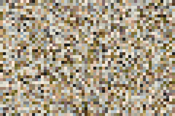 Wall Mural - Pixelated imitation background in earthy and brown tones