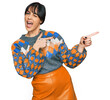 © Krakenimages.com - Young hispanic woman wearing casual clothes smiling and looking at the camera pointing with two hands and fingers to the side.