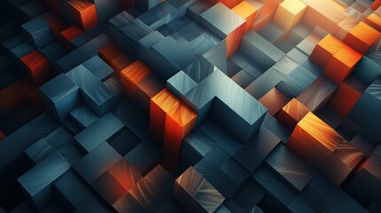 Poster - abstract background with squares
