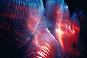 Leinwandbilder - Abstract exploration of sound and vibrations portrayed in a visually compelling manner.