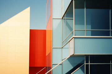 Poster - The geometric harmony of a modern building captured in a graphical composition.