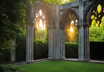  Morning Mirage: St. Dunstan in the East Garden Waking Up to Sunrise