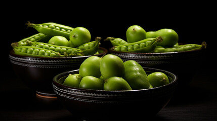 Wall Mural - peas in a bowl HD 8K wallpaper Stock Photographic Image 