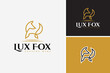 Luxury fox mammal icon logo design vector template