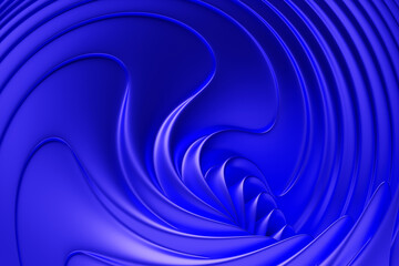 Poster - Geometric stripes similar to waves. Abstract       blue   glowing crossing lines pattern, soft focus