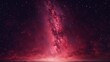 Cosmic pink sky full of stars	 , science nebula milky way  infinity earth solar 