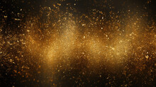 Gold Glitter Background, Gold Water Drops On The Window, Gold Wall Texture
