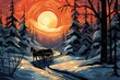 © Sidewaypics - Christmas Sleigh Rides - Generative AI